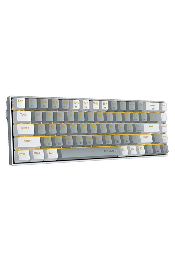 e-yooso-Z-686 65% Gaming Keyboard,Hot Swappable Red Switch, 68 Keys Mini Wired Mechanical Keyboard 1