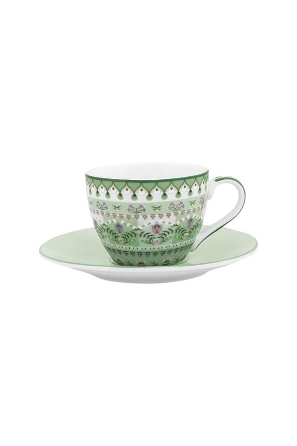 Pip Studio-Espresso cup with saucer, Lily & Lotus collection, Light Green, 120 ml, Pip Studio 1