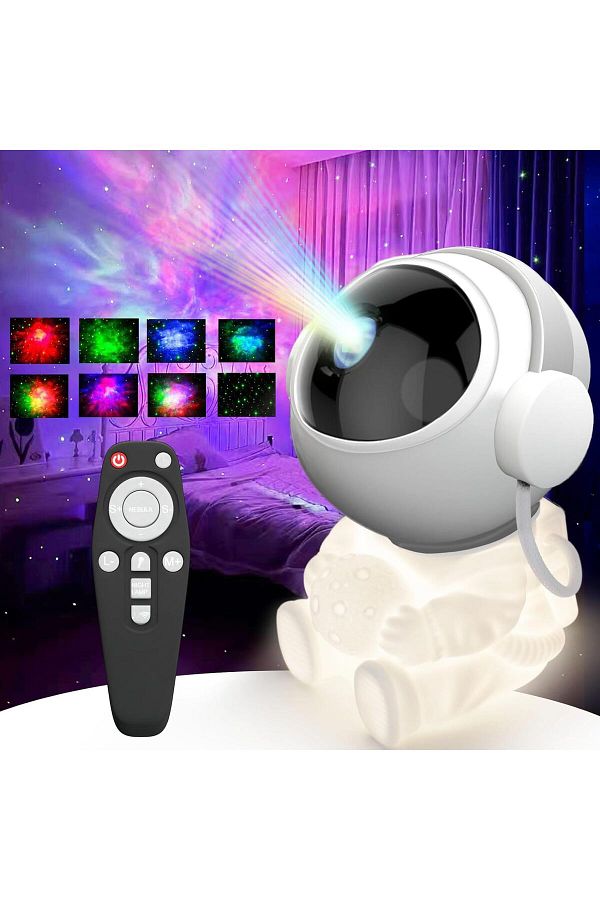 COOYA-Star Projector, with 5 LED Light Modes, Control Timer, Remote & 360° Adjustable, Astronaut Design 1