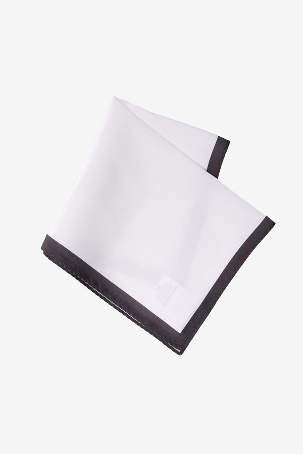 ALTINYILDIZ CLASSICS-Men's White-Khaki Patterned Handkerchief 1