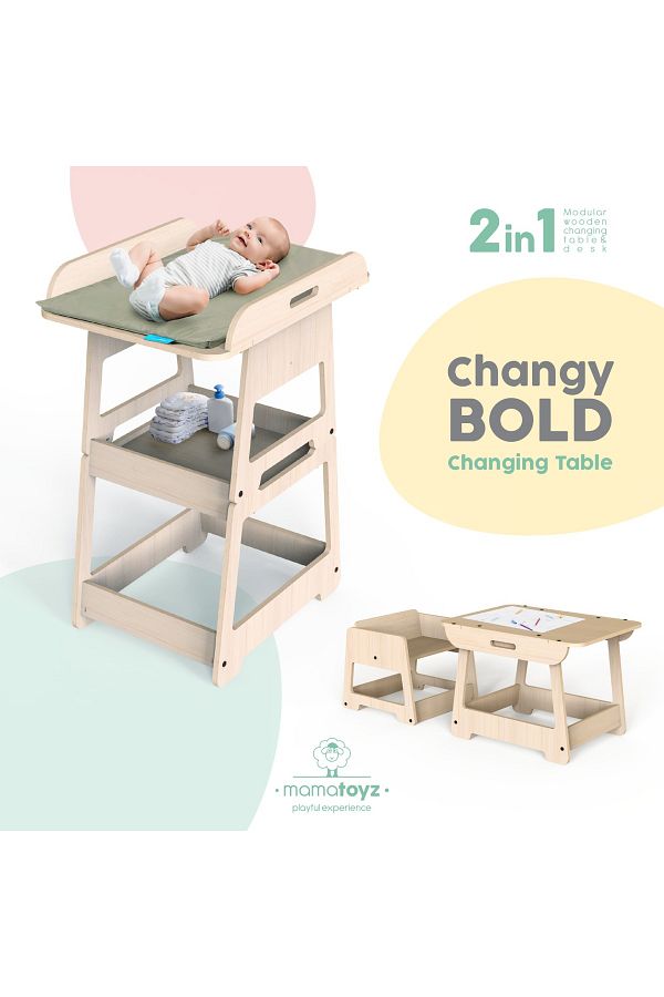 MAMATOYZ-2-in-1 changing table that can be transformed into an activity table, MamaToyz 1