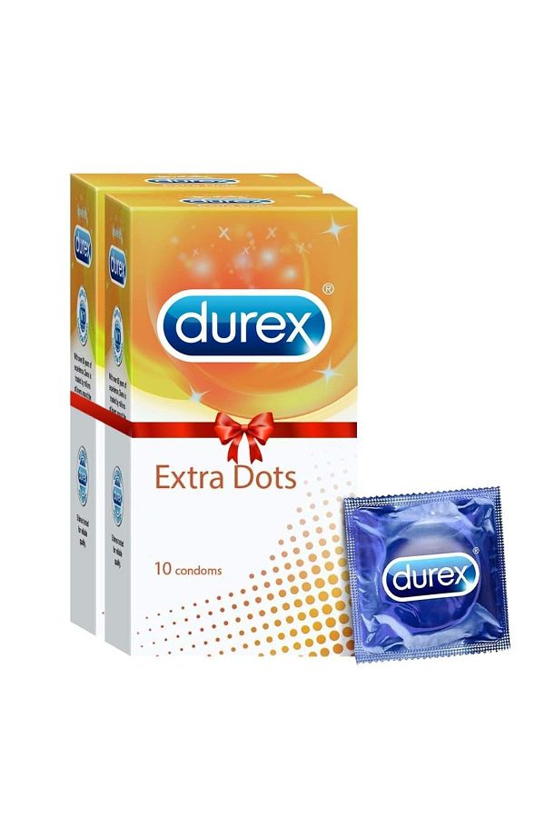 Durex-Condoms, Extra Dots- 10s (Pack of 2) 1