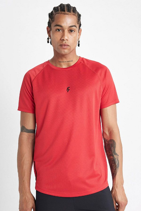 DeFacto-Bedrucktes Slim-Fit-Sport-T-Shirt mit Rundhalsausschnitt – kurze Ärmel V2887az24sp 1