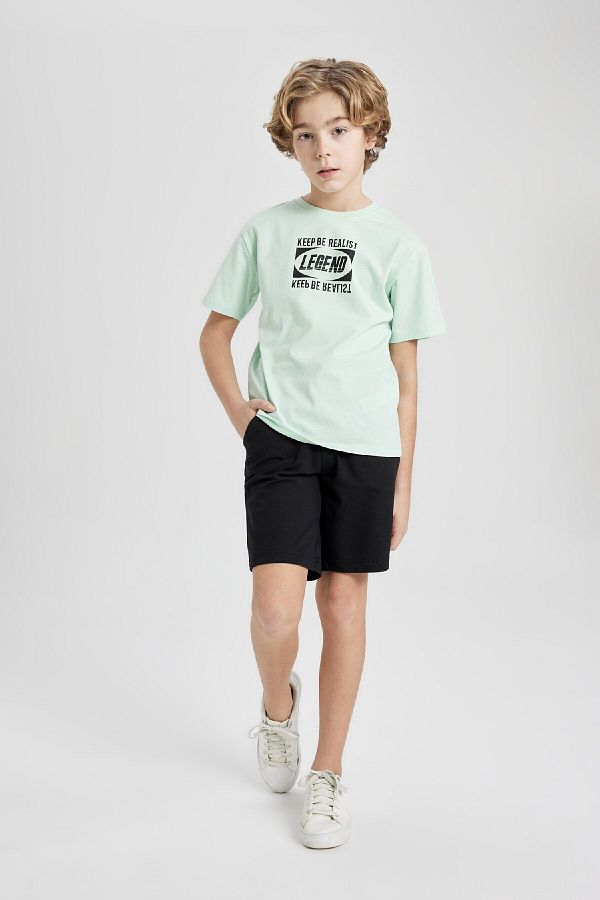 DeFacto-Boys Basic Straight Bermuda Shorts B5867A824Sm 1
