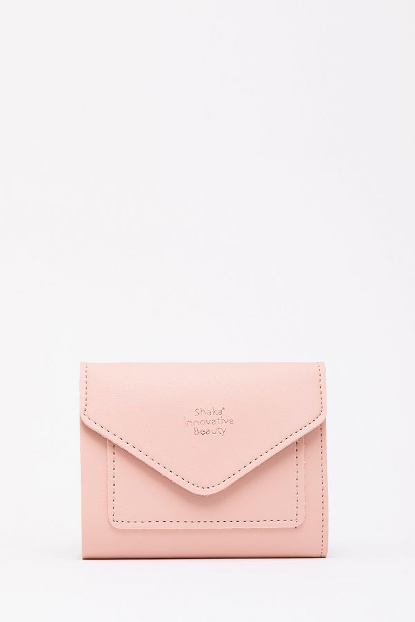 SHAKA-Powder Shk67 Faux Leather Coin and Paper Money Compartment Snap Card Holder Envelope Model Pocket Wallet 1