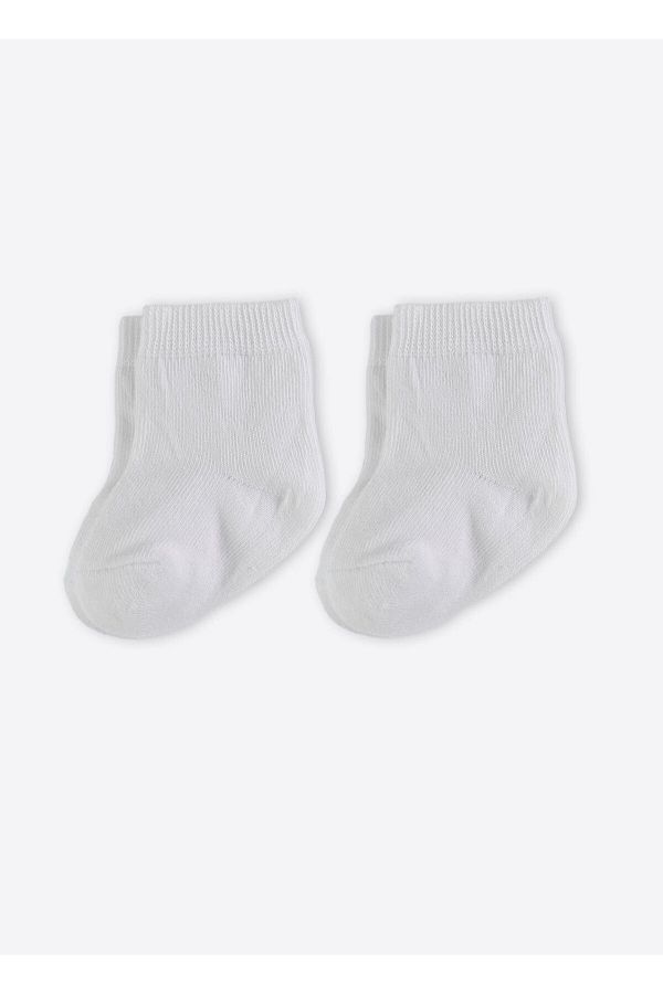 kitikate-Organic Basic 2-Piece Socks White-White 1