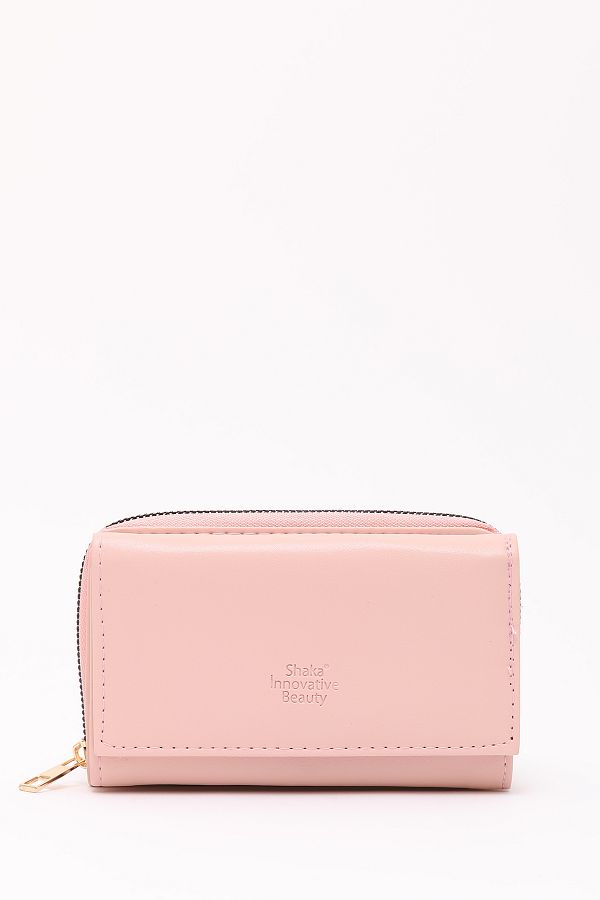SHAKA-Powder Shk204 Faux Leather 13 Compartments, Card Holder, Paper and Coin Compartment Snap Wallet U:9 E:15 W:4 1