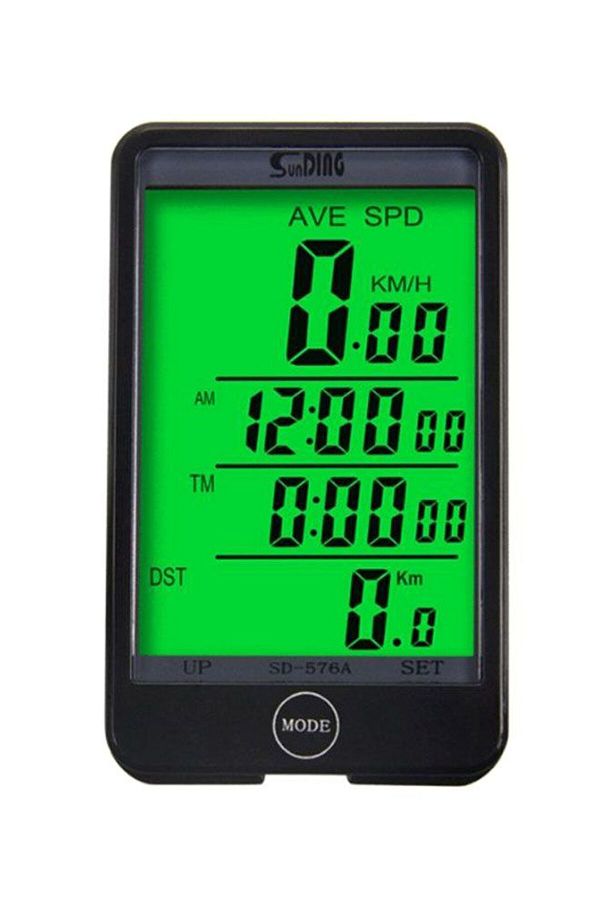 Generic-عداد سرعة الدراجة السلكي وساعة توقيت الكمبيوتر وعداد المسافات مع شاشة LCD بإضاءة خلفية 1
