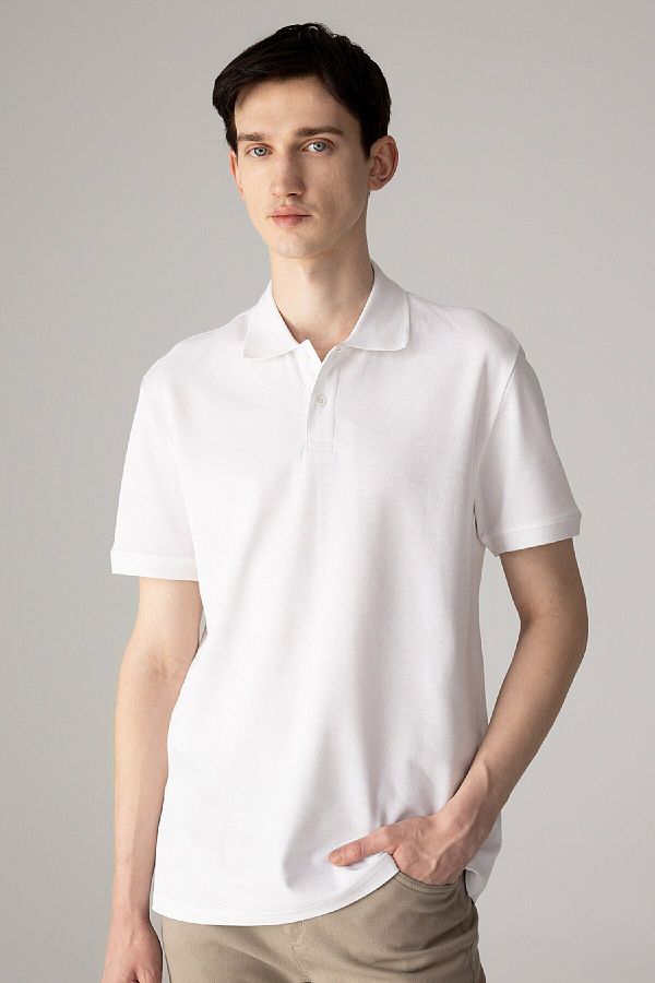 DeFacto-Kurzärmliges Basic-Polo-T-Shirt aus einfarbigem Piqué-Stoff mit normaler Passform C1293ax24sp 1