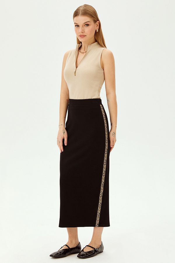 Allyco-Midi Regular Comfortable Fit Knitted Skirt 1