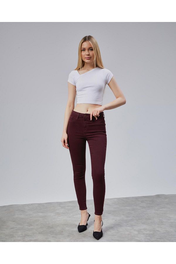 soBasic-Βουργουνδία E.x.t.r.a Skinny Jeans Jeans Colorfast Recovery Jean 1