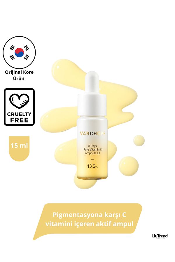 VARI HOPE-8 Days Pure Vitamin C Ampoule 15 ml Active Ampoule with Vitamin C Against Pigmentation 1