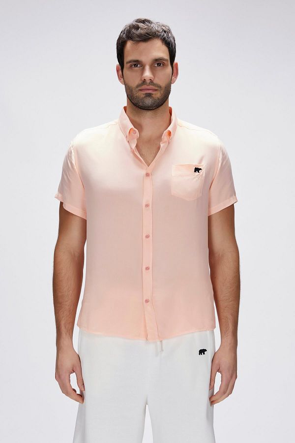 Bad Bear-Frank Pink Men's Basic Short Sleeve Shirt 1