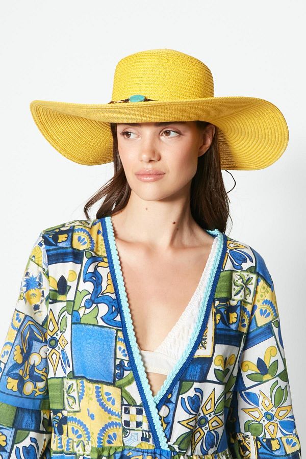 C&City-Straw Beach Hat Y87300-04 Yellow 1