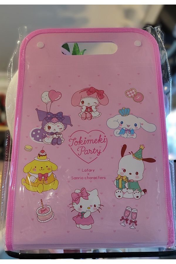 bundle island-A4 Size Snap Accordion File with Kuromi Hello Kitty Figure 1