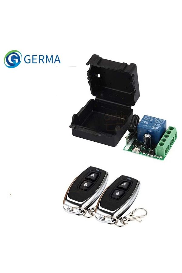 GERMA-1RE 2RC GERMA 433Mhz Universal Wireless Remote Control Switch DC 12V 1CH Relay Receiver Module RF Tr 1