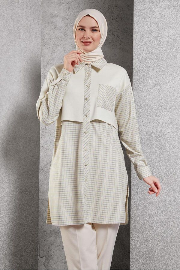 Alvina-Plaid Patterned Tunic 45248 1