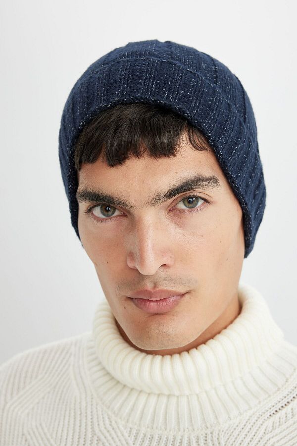 DeFacto-Men's Corded Basic Plain Knitted Beret C7139Ax24Wn 1