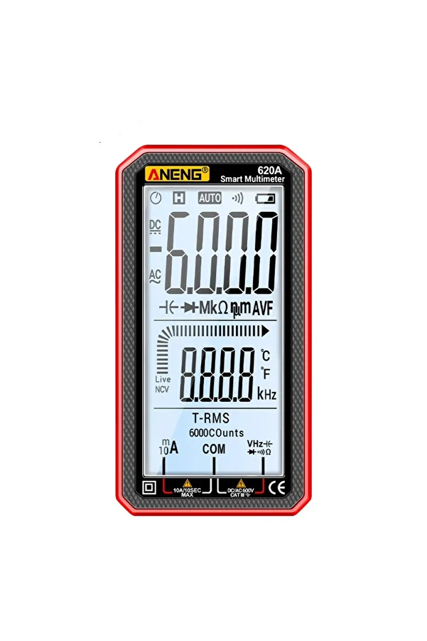 ANENG-Aneng 620A True RMS Digital Multimeter, Display, Frequency Test, NCV, 4.77 inch Screen, Temp Sensors 1