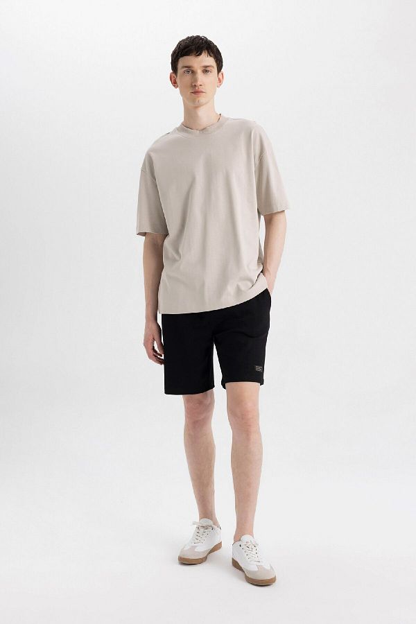DeFacto-C5692ax24sm Model Regular Fit Printed Shorts 1