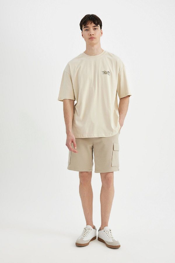 DeFacto-Regular Fit Cargo Pocket Basic ίσιο σορτς C5693ax24sm 1