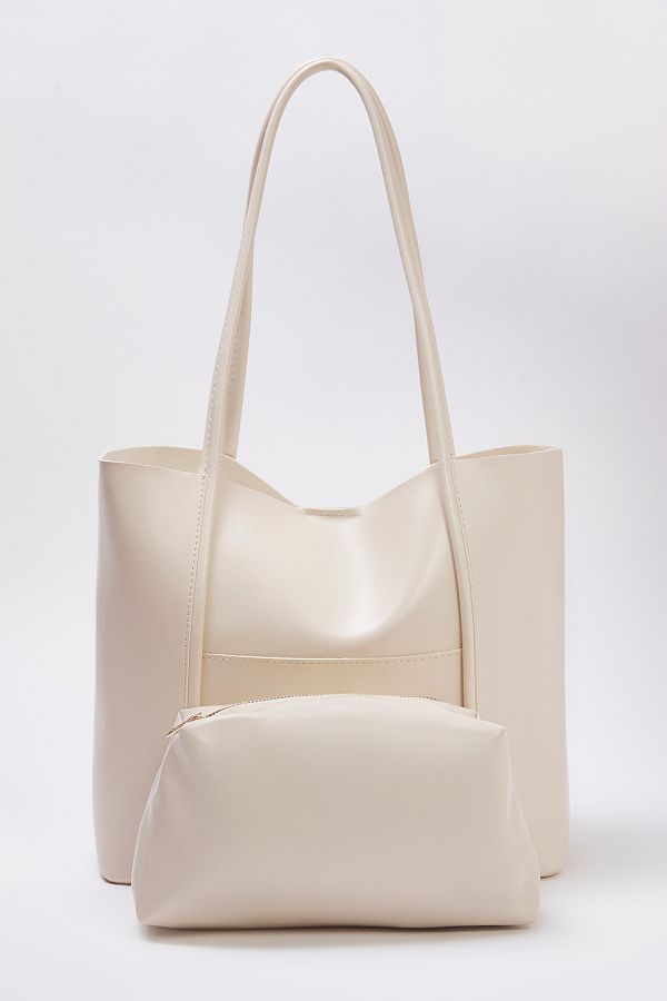 TRENDYOL SHOES-Beige Puppy Damen Maxi Tote Schultertasche TAKSS25OC00028 1