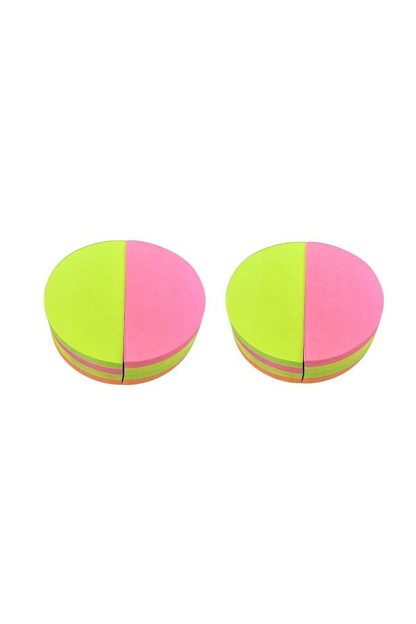 Uhu-Neon Colored Adhesive Note Paper 200 Yp. Set of 2 1