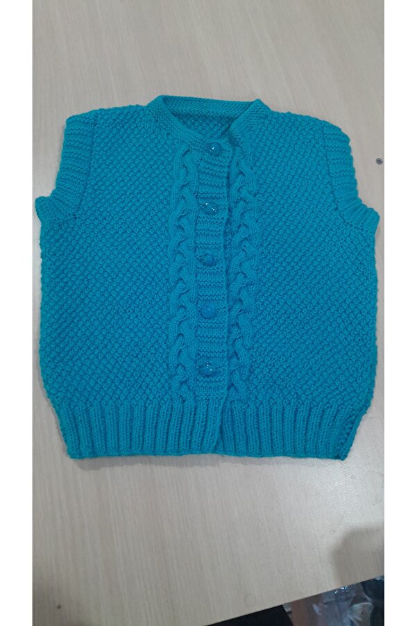 Papatyam El Örgüsü Şiş İşi Bebek Yeleği El İşi Bebek Çocuk Örgü Yelek