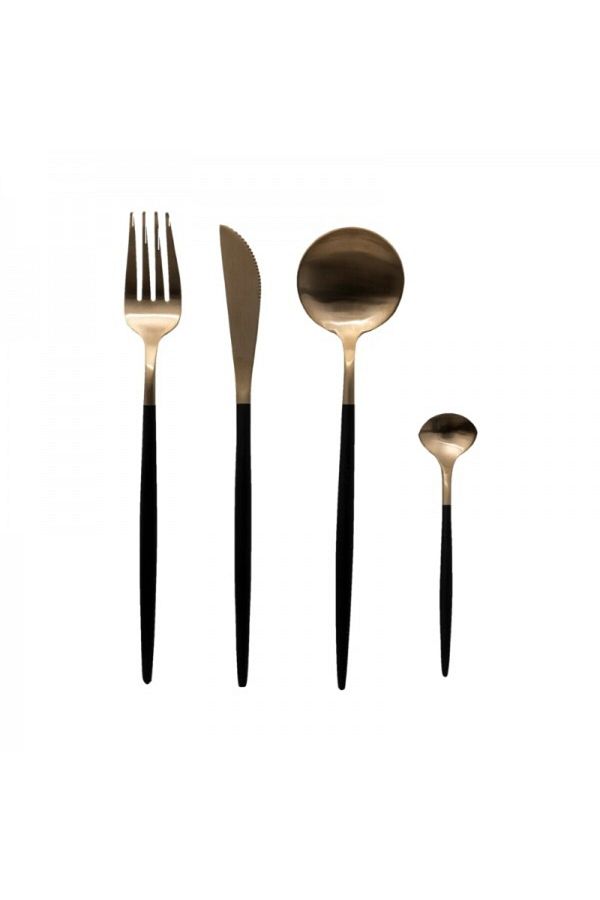 Secret de Gourmet-Set tacamuri, 24 piese, Ida Black&Gold 1