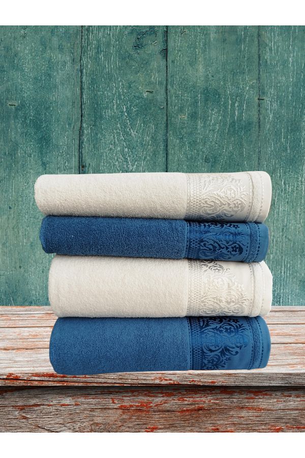 Fiesta-Set de baie jacquard VIP 4 piese 2 bucăți 50x90 cm 2 bucăți 90x150 cm 1