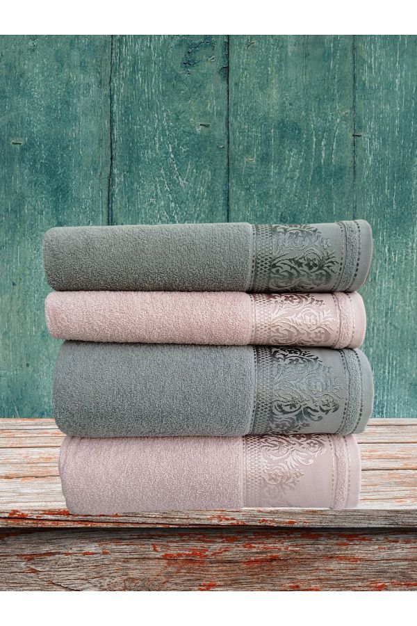 Fiesta-Vip Jacquard 4-Piece Bath Set 2 Pieces 50X90 cm 2 Pieces 90X150 cm 1