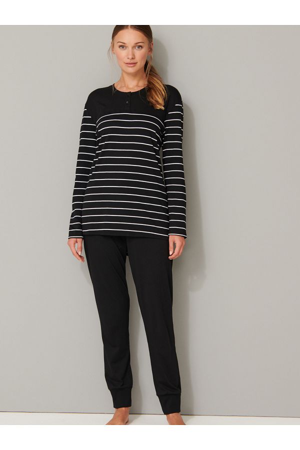 Schiesser-Schlafanzug 95/5 Schlafanzug Pyjama Schlafmode Bequem 1
