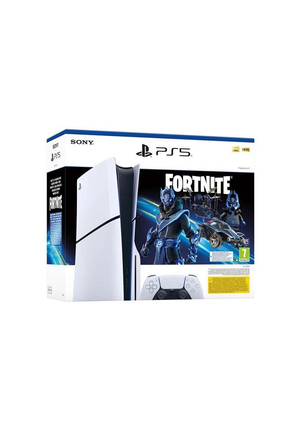 Sony-Consola Sony PlayStation 5 Slim (PS5), 1TB, Disc Edition (Alb) + The Fortnite Cobalt Star Pack 1