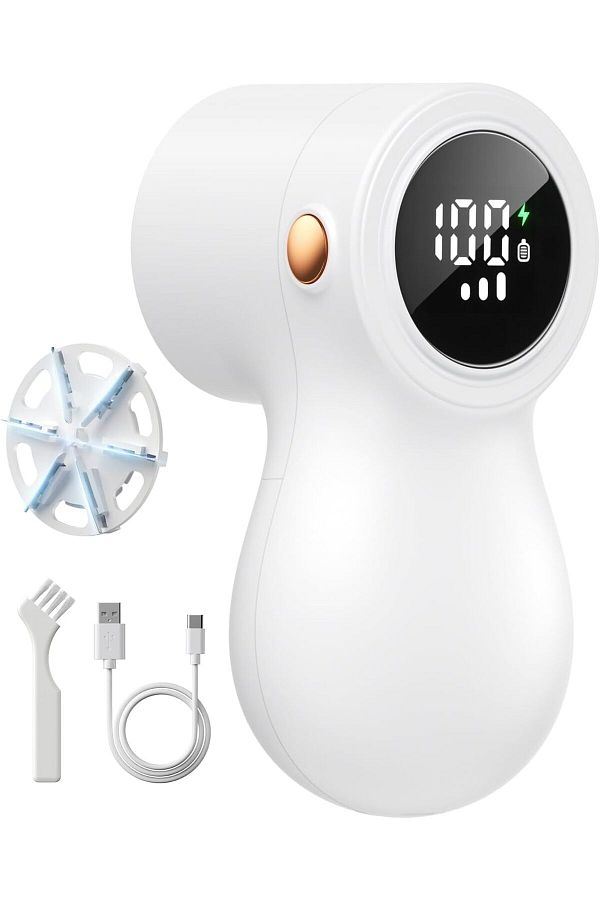 COOYA-Rechargeable Fabric Shaver with 3 Blades, 3-Speeds Defuzzer for Removing Fuzz and Pill from Sweater 1