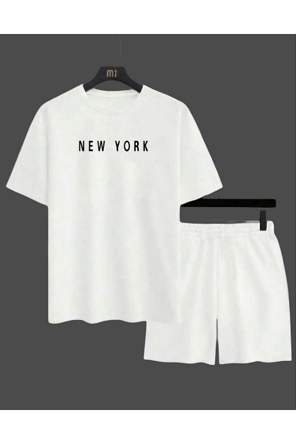 REBRAND-Oversize T-Shirt Set - Printed Bottom Top Shorts Set 1