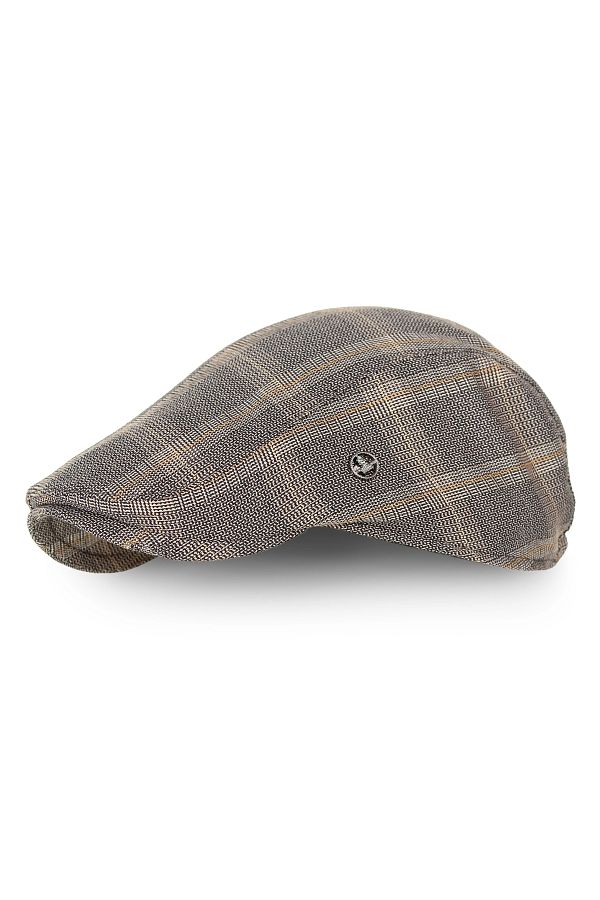 KARNAS ŞAPKA-British Style Patterned Men's Cap - Elasticized Sizeless Design, Classic Fit, Patterned Inner Lining 1