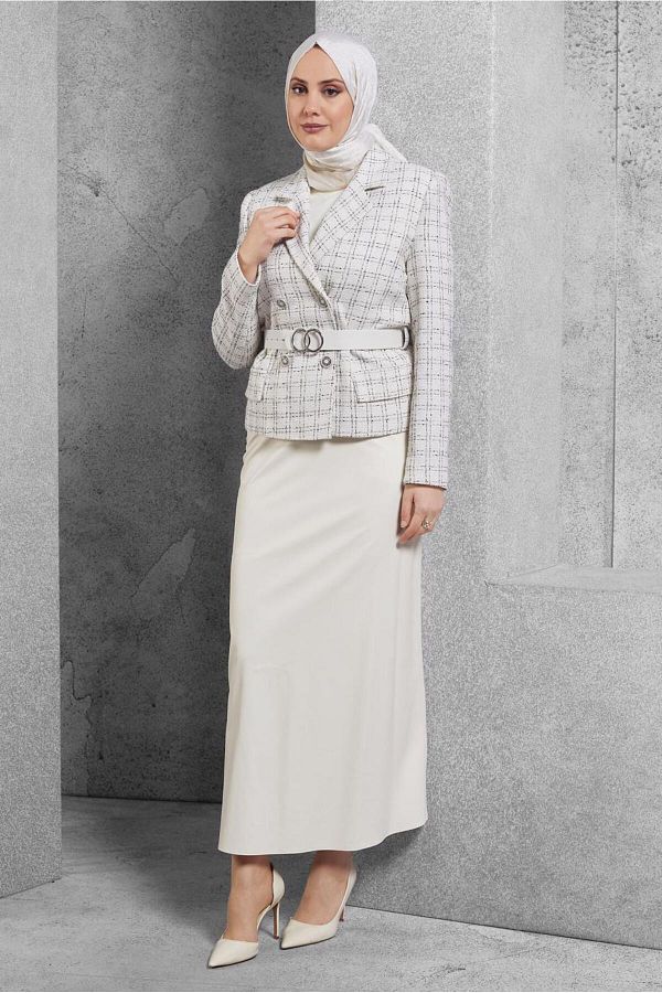 Alvina-30505 Model Belted Skirt Set 1