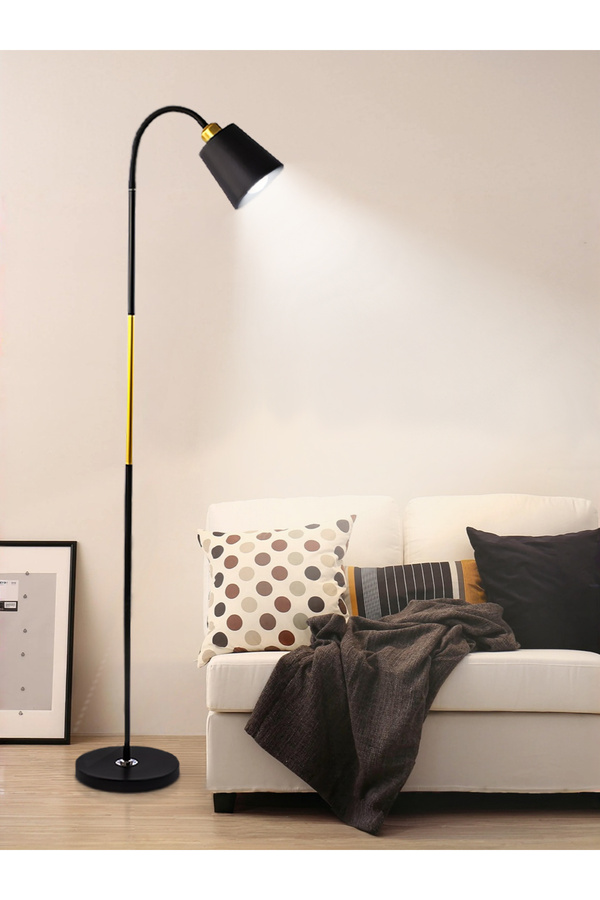 COOYA-Nordic Style Modern Floor Lamp, With 3 Lighting, Metal Tube, Eye-Caring, 12W, E27, for Room 1
