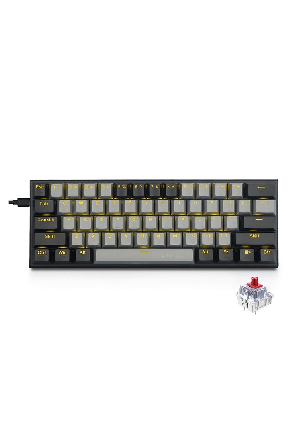 e-yooso-Z-11 60% Mechanical Gaming Keyboard,Red Switch 61 Keys Wired Compact Keyboard 1
