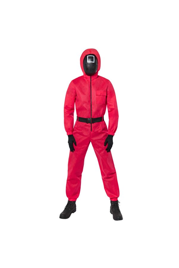Netflix-Deluxe Squid Game Costume for Adults with 3 Masks - Squid Game XS 1