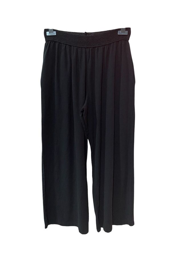 GÜLDEN KATRAN-Italian Linen Trousers with Elastic Waist 1