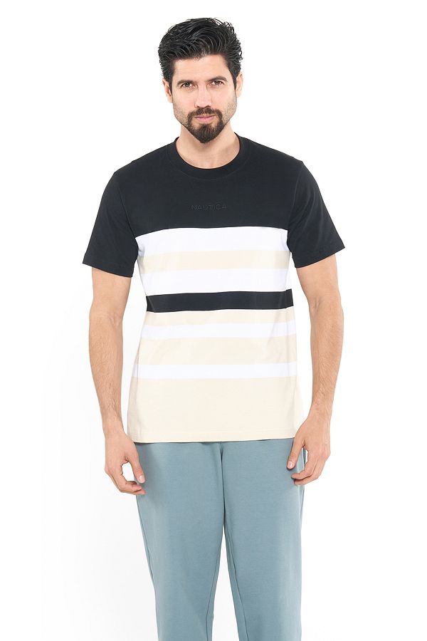 Nautica-Men's Cotton Black T-Shirt – Classic Essential for Casual Look 1