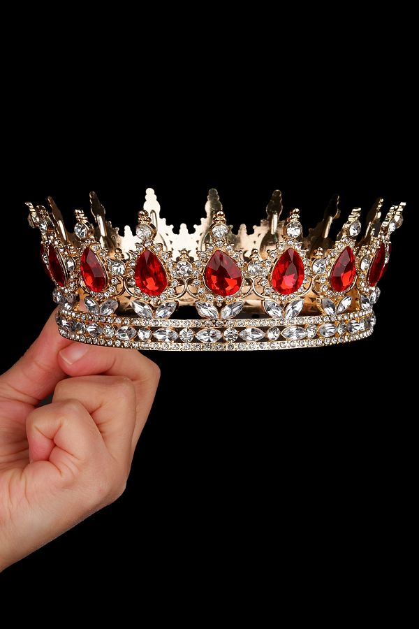 Hayalperest boncuk-Full Lap Round Princess Crown Royal Crown Cake and Bun Crown 1