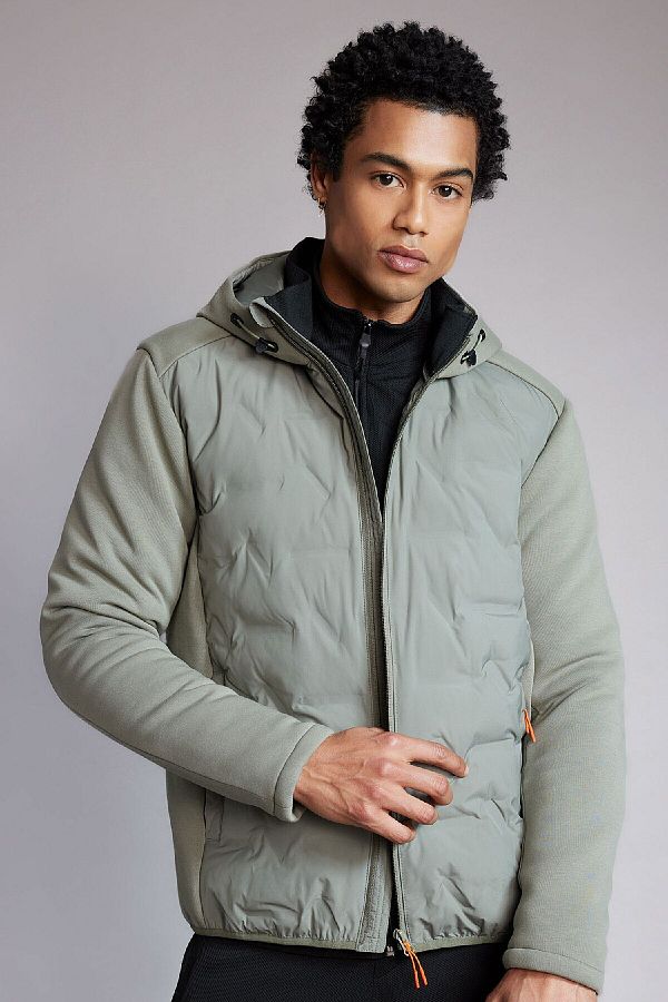DeFacto-Winddichter Slim-Fit-Mantel mit Kapuze und Reißverschlusstaschen B2301ax24sp 1