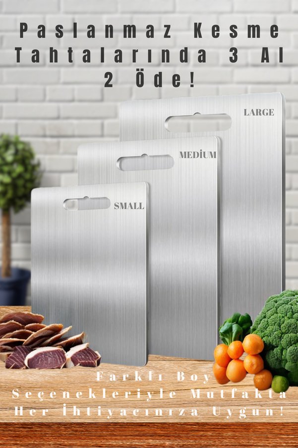 takasat Stainless Steel Antibacterial Cutting Board | Buy 3 Pay 2 Deal!