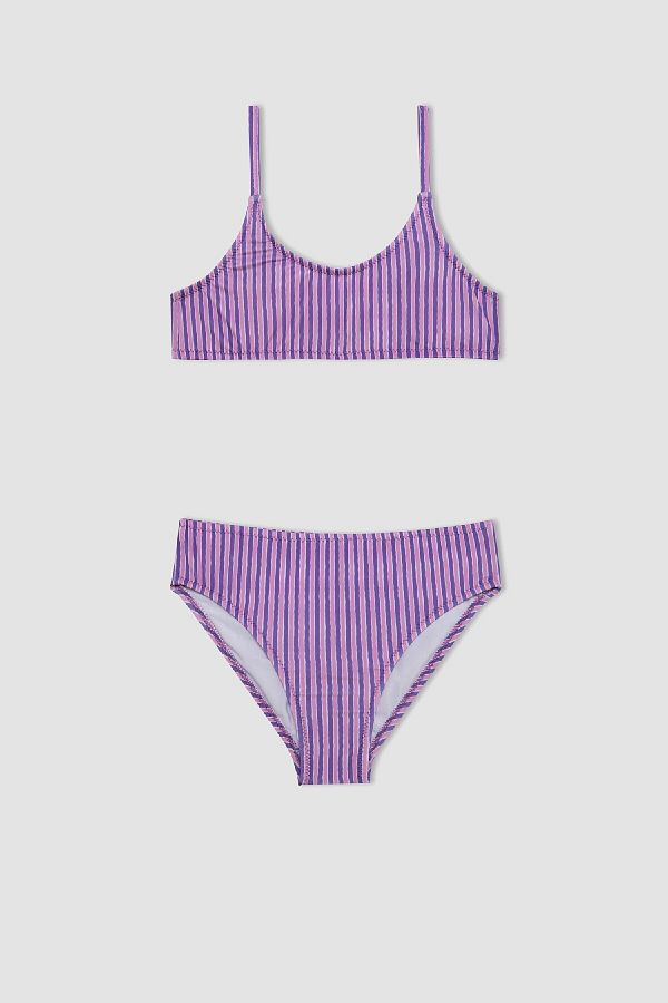 DeFacto-Gestreiftes Bikini-Set für Mädchen - C1235A824SM 1