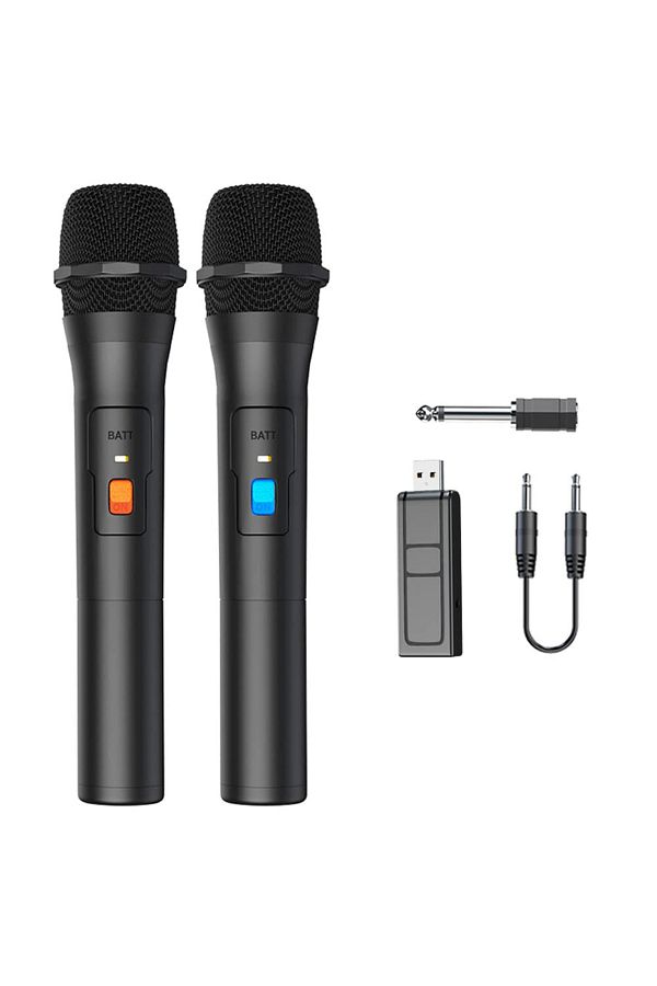 FlashHawk-2 Pack Wireless Microphone,Universal Handheld Karaoke Mic Speaker, Over 110 DB Outdoor Indoo 1
