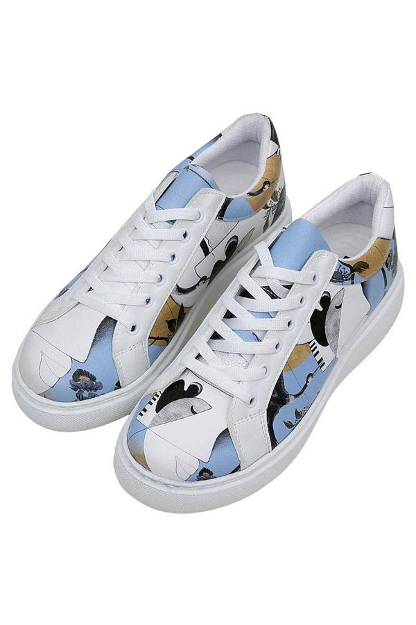 Dogo-Women's Vegan Leather Multicolor Sneakers - Deep Thought with the Deep Design 1