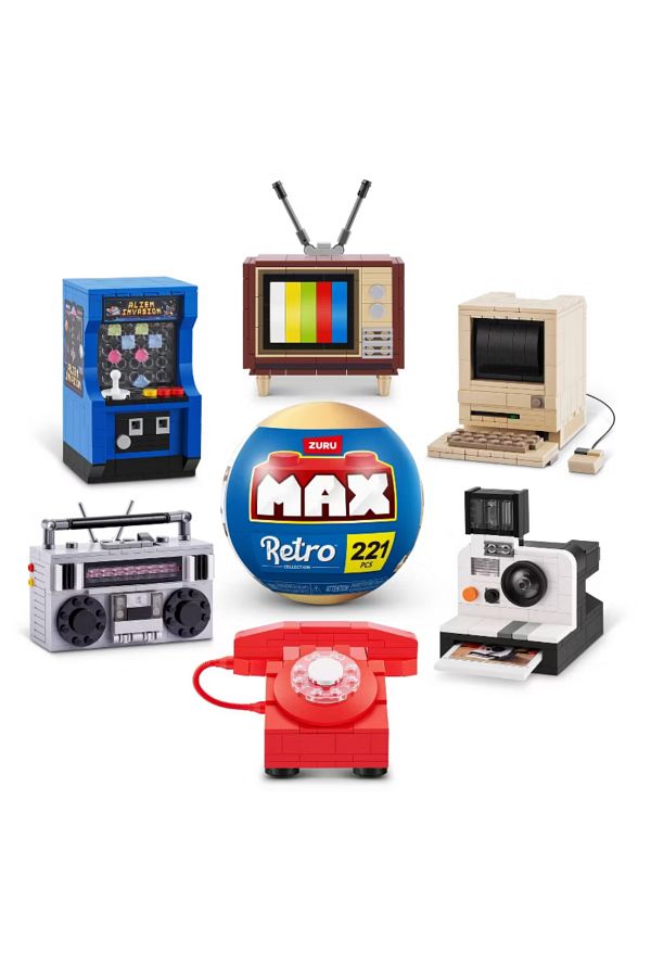 Zuru-Retro Television, Computer, Arcade Machine, Radio, Poloraid, Telephone Construction Set 1