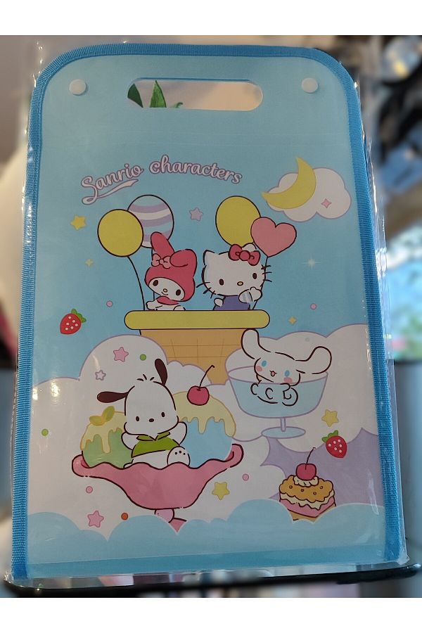 bundle island-A4 Size Snap Accordion File with Kuromi Hello Kitty Figure 1